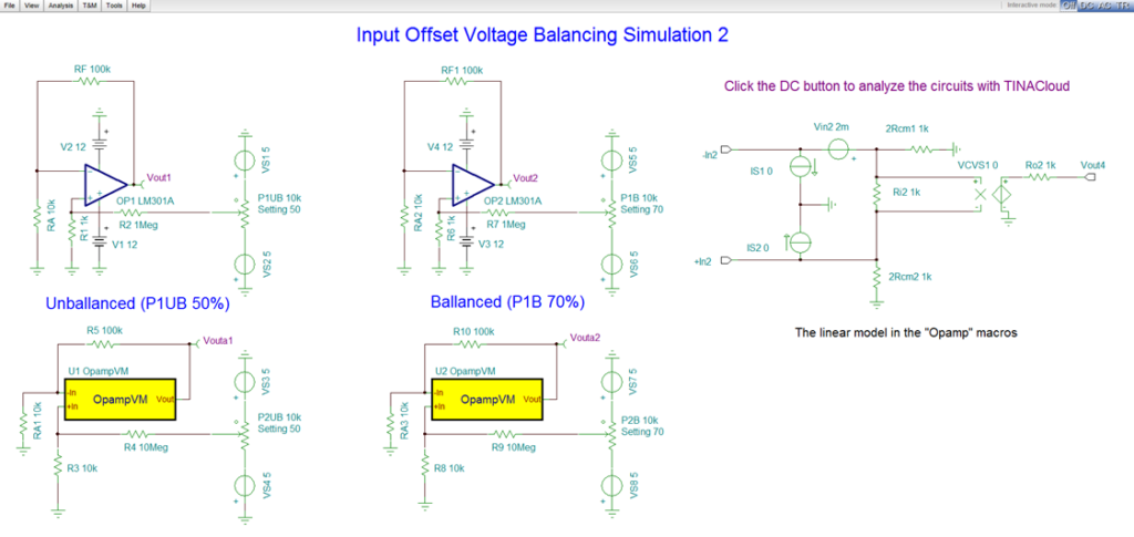 Input Offset Voltage Balancing Simulation 2